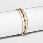 Gold Dipped Tourmaline Multi-strand Bracelet - A New Day Gold