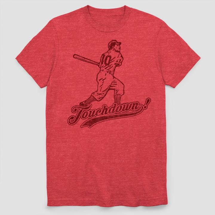 Fifth Sun Men's Short Sleeve Touchdown T-shirt - Patrol Red Heather
