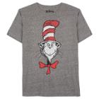 Dr. Seuss Men's Cat In The Hat T-shirt Charcoal