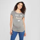Maternity Due In March Short Sleeve Graphic T-shirt - Grayson Threads Charcoal Gray Xl, Infant Girl's