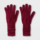 Women's Extended Knit Glove - A New Day Burgundy One Size, Women's, Red