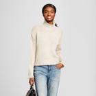 Women's Stitched Hem Turtleneck Sweater - Nitrogen White