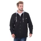 Dickies Men's B&t Hooded Canvas Shirt Jackets - Black Xlt,