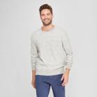 Men's Striped Standard Fit Crew Neck Sweater - Goodfellow & Co Light Grey