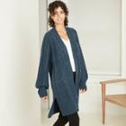 Women's Cable Knit Open-front Cardigan - A New Day Navy