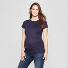 Maternity Short Sleeve Crew Neck T-shirt - Isabel Maternity By Ingrid & Isabel Navy (blue)