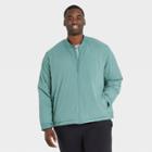 Men's Big & Tall Lightweight Insulated Shirt Jacket With 3m Thinsulate Insulation - All In Motion Teal 2xl, Turquoise Blue