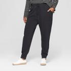 Women's Plus Size Jogger Ankle Pants - Universal Thread Black X