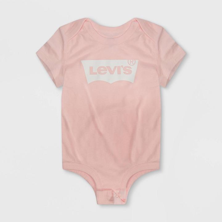 Levi's Baby Girls' Short Sleeve Batwing Bodysuit - Rose