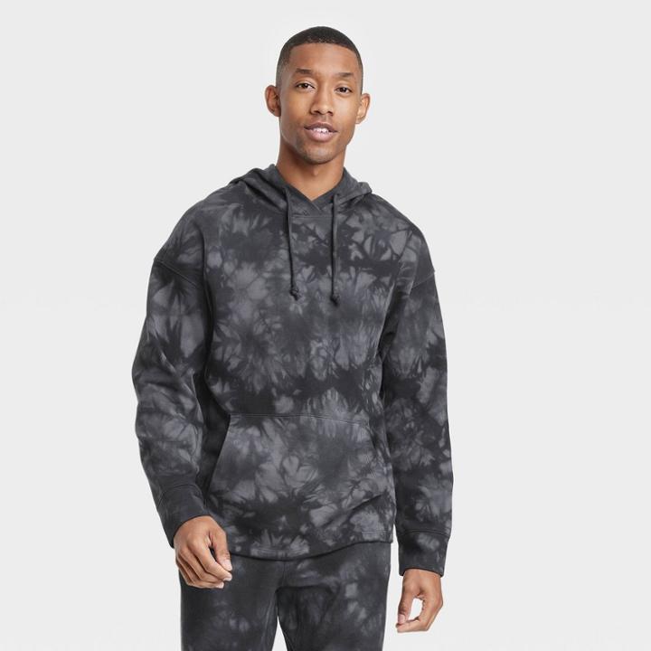 Men's French Terry Hooded Sweatshirt - All In Motion Black