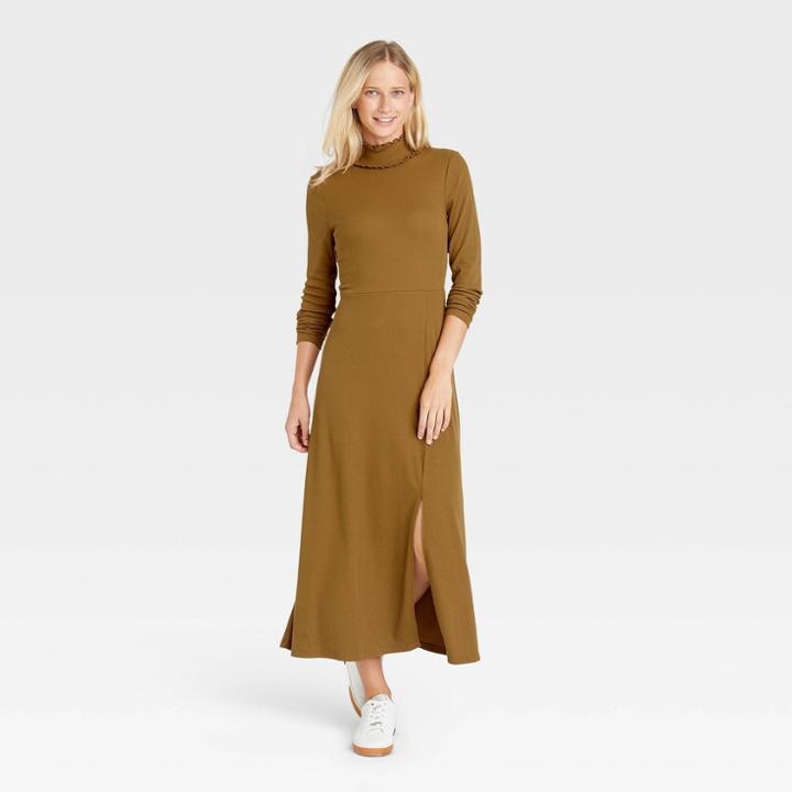 Women's Long Sleeve Dress - Who What Wear Brown