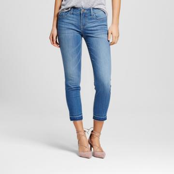 Crafted By Lee Women's Tacoma Released Hem Skinny Crop Jeans Light 4 Med - Crafted By