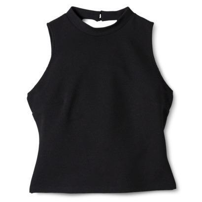 Mossimo Women's Jacquard Crop Top - Black