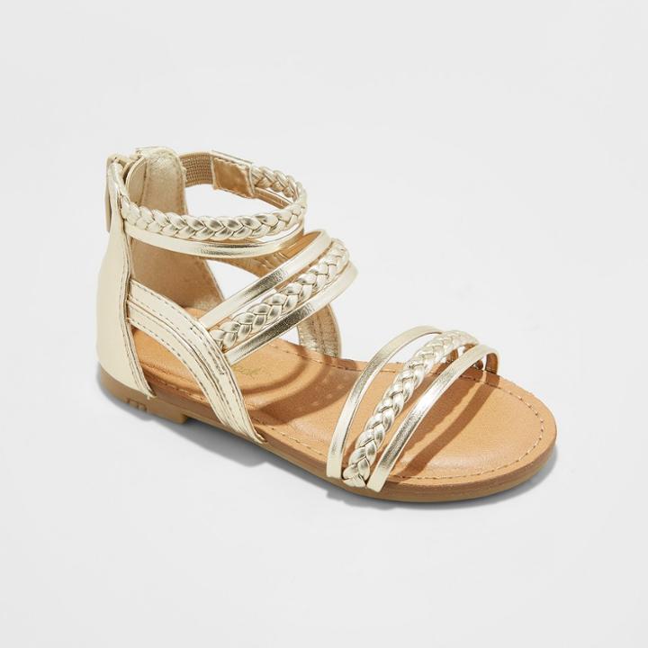 Toddler Girls' Naudia Gladiator Sandals - Cat & Jack Gold