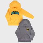 Toddler Boys' 2pk Dc Comics Batman Hooded Sweatshirt
