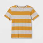 Boys' Rugby Striped Short Sleeve T-shirt - Cat & Jack Mustard