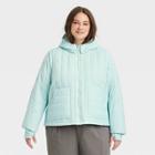 Women's Plus Size Puffer Jacket - A New Day Blue