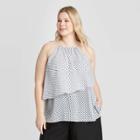 Women's Plus Size Polka Dot Sleeveless Top - Who What Wear Blue 1x, Women's,