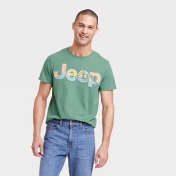Men's Regular Fit Jeep Short Sleeve T-shirt - Goodfellow & Co Green