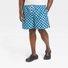 Men's Big & Tall Checkered Swim Trunk - Goodfellow & Co Navy