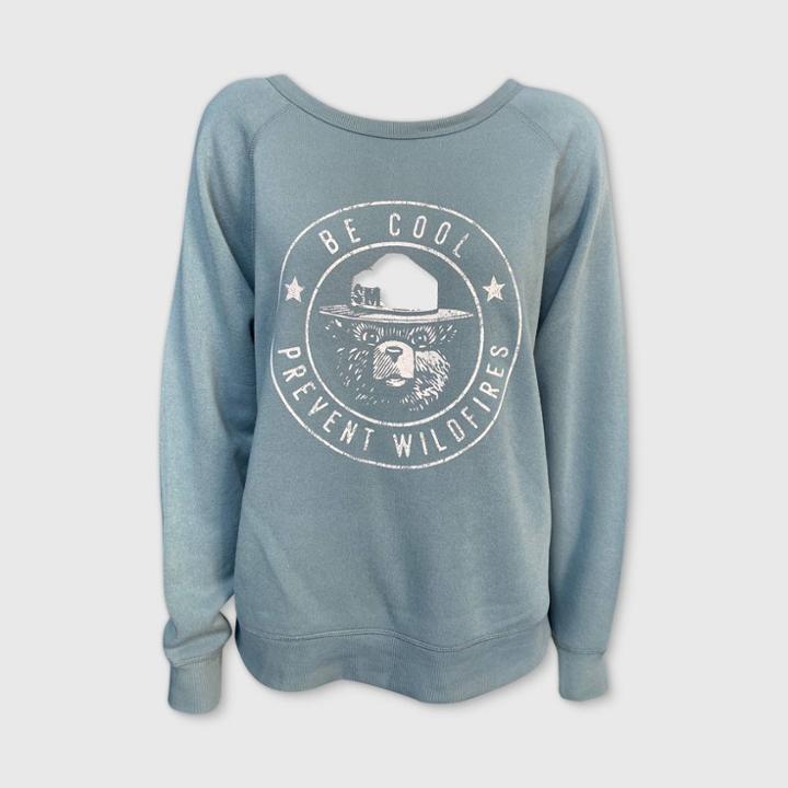 Women's Smokey Bear Cozy Sweatshirt (juniors') - Blue