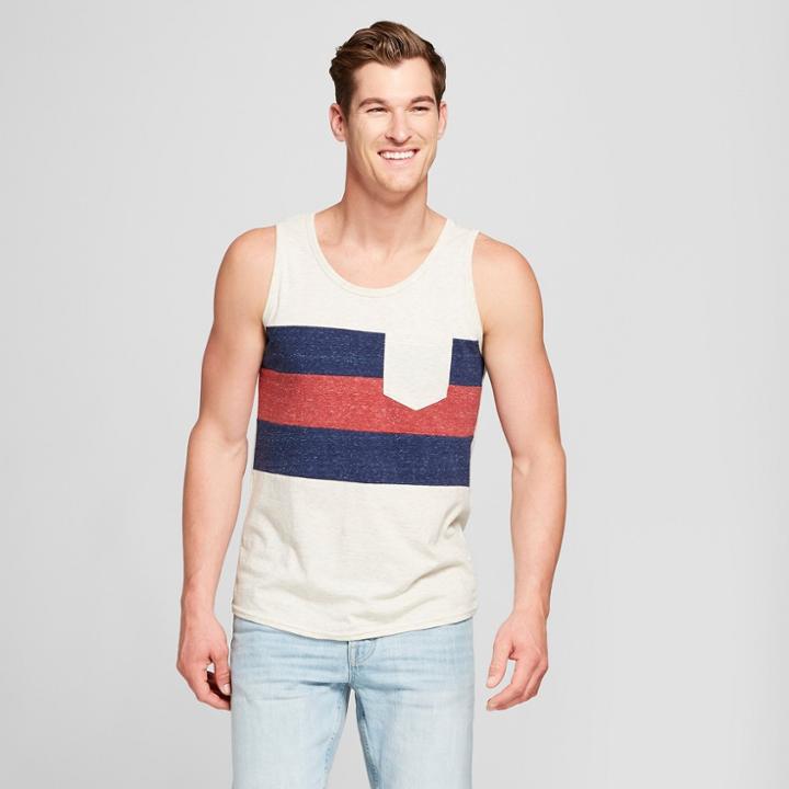 Men's Standard Fit Americana Tank Top - Goodfellow & Co White