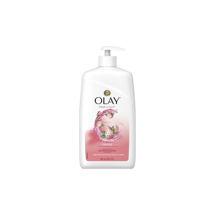 Olay Fresh Outlast Cooling White Strawberry & Mint Body Wash Pump