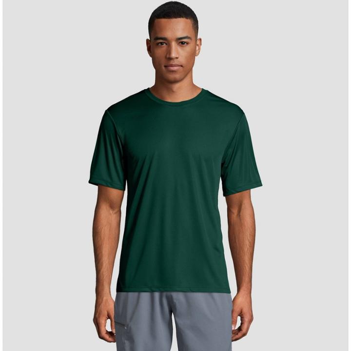 Hanes Men's Big & Tall Short Sleeve Cooldri Performance T-shirt -forest