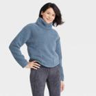 Women's Cozy Cowl Neck Pullover Sweatshirt - All In Motion Dusty Blue