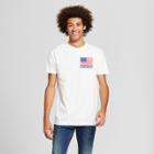 Men's Chicago American Flag Short Sleeve Crew Neck T-shirt - Awake - White
