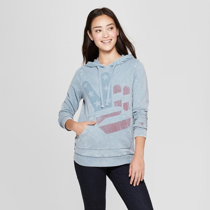 Junk Food Women's Peace Sign Graphic Sweatshirt - Blue