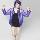 Women's Translucent Rain Coat Jacket - Wild Fable Muted Blue