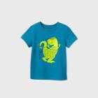 Toddler Boys' Short Sleeve Dino Crossword Graphic T-shirt - Cat & Jack Turquoise
