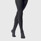 Women's Cable Fleece Lined Tights - A New Day Black L/xl,