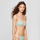 Women's Textured Metallic Bralette Bikini Top - Xhilaration Metallic