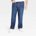 Men's Big & Tall Straight Fit Jeans - Goodfellow & Co Dark Blue Denim