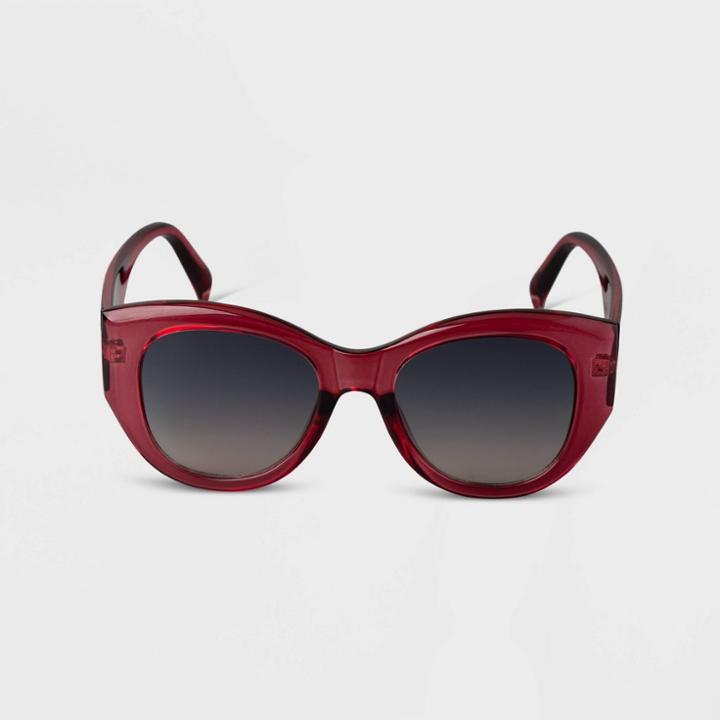 Women's Oversized Oval Sunglasses - A New Day Pink