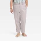 Women's Plus Size High-rise Tapered Pants - Universal Thread Gray