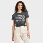 Modern Lux Women's Good Day Short Sleeve Graphic T-shirt - Gray