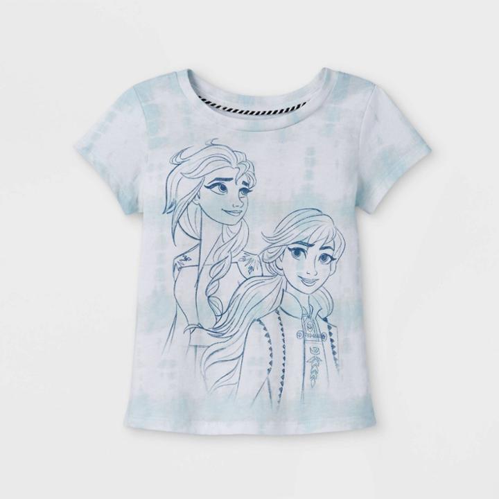 Toddler Girls' Disney Frozen Sisters Short Sleeve Graphic T-shirt - Green
