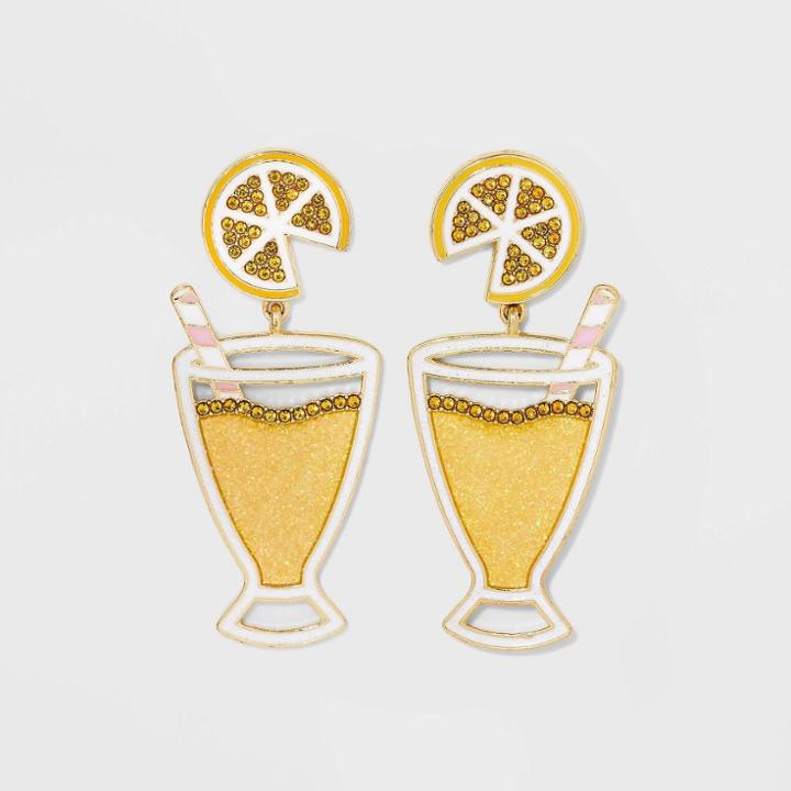 Sugarfix By Baublebar 'simply The Zest' Statement Earrings - Yellow