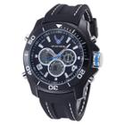 Men's U.s. Air Force C29 Multifunction Watch By Wrist Armor, Black And White Dial, Black Rubber Strap,