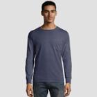Hanes Men's Long Sleeve 1901 Garment Dyed Pocket T-shirt -