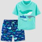 Baby Boys' Whales Swim Rash Guard Set - Just One You Made By Carter's Blue 3m, Infant Boy's