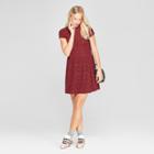 Women's Short Sleeve Jacquard Knit Dress - Xhilaration Purple