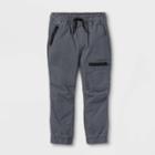 Toddler Boys' Pigment Dye Utility Pull-on Pants - Cat & Jack Dark Gray