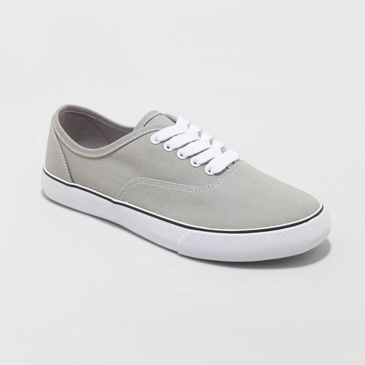 Women's Layla-wo's Vulcanized Wide Width Canvas Sneakers - A New Day Gray 5w, Women's,