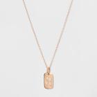 Sterling Silver Initial Q Cubic Zirconia Necklace - A New Day Rose Gold, Rose Gold - Q