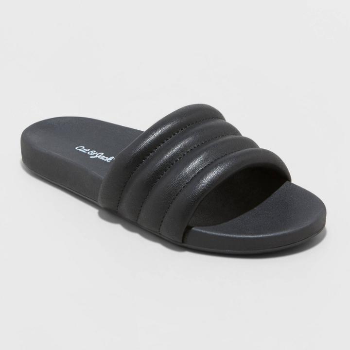 Girls' Shelby Slip-on Slide Sandals - Cat & Jack Black