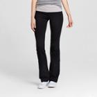Women's Foldover Waist Bootcut Yoga Pants - Mossimo Supply Co. Black/gray